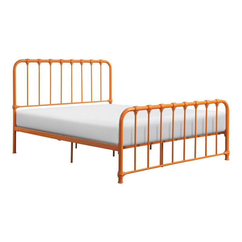 Bethany Full Orange Metal Platform Bed Frame