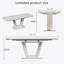 Table de salle à manger blanche 62,99 à 78,74 po, table de salle à manger en panneau de fibres à densité moyenne et table de salle à manger extensible de style industriel moderne avec pieds en forme de U-1851711844