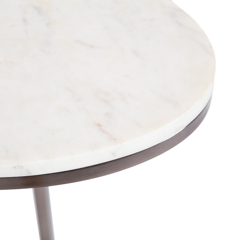 Table de bout 27,5 po Vib, Argent