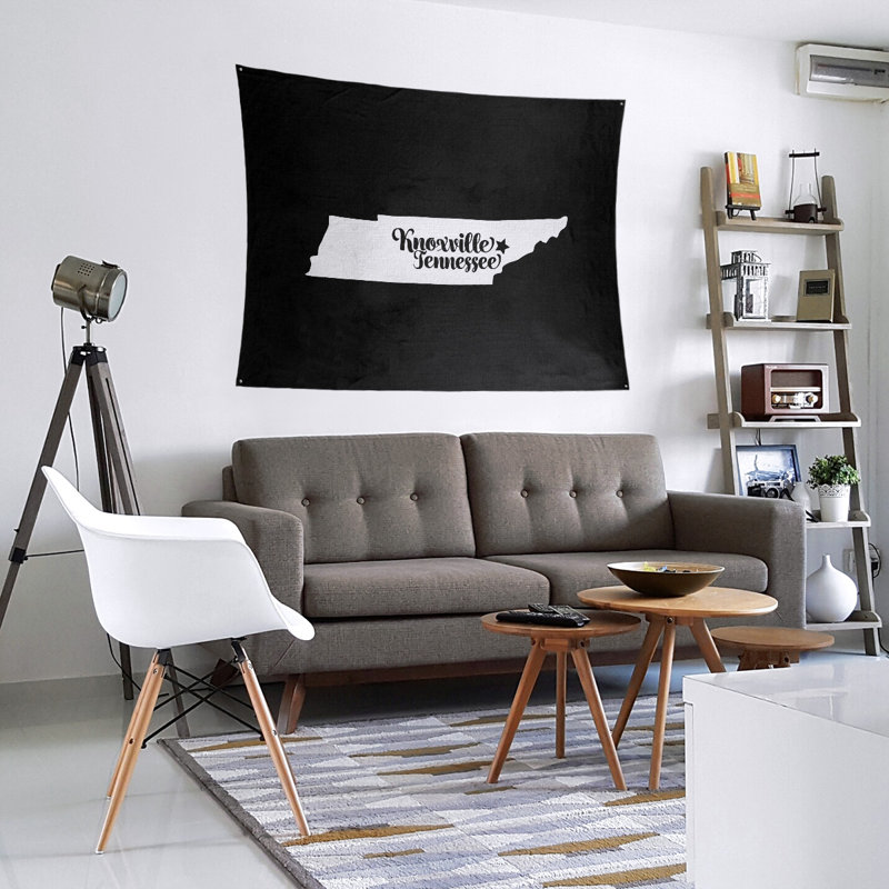 Tapisserie de Knoxville, Tennessee, H 27,5 po x l 37,5 po, Noir