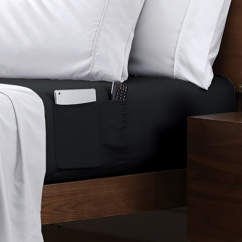 Swift Home Smart Pocket Fitted Sheet - Essential 1800 Series Microfiber - Fits Mattress up to 14" Thick - Convenient Storage, Peach Fuzz, Durable, Easy Care