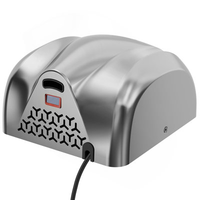 Sécheuse à main commerciale robuste, souffleur à vent chaud automatique en acier inoxydable à haute vitesse de 1 300 W, prise de 120 V à deux options câblées, conforme aux normes pour les salles de bain de l'industrie