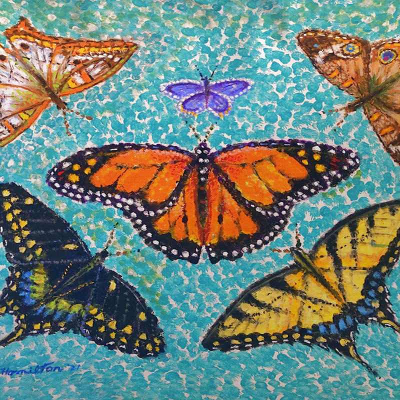 Coussin intérieur / extérieur Butterfly Arrangement