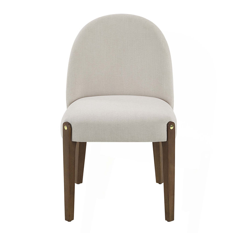 Chaise d'appoint en tissu et finition chêne, ensemble de 2