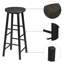 Upholstered Bar Stool with Steel Frame-2094265447-2094265467