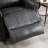 37.7" W Faux Leather Swivel Rocker Recliner With Heated Massage, Vintage Style-346423116
