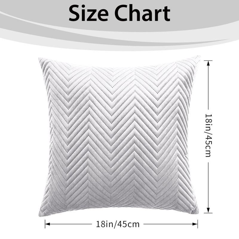 Aspire Homeware Embossed Square Velvet Cushion Cover, Silver, Pack of 6