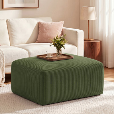 Repose-pieds en velours côtelé à compression 39,7 po