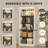 5-Tier Roman Column Bookshelf with LED Lights, Adjustable Shelves Storage Organizer for Home Office