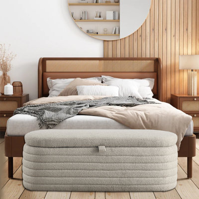 Hazelzet Fabric Upholstered Storage Bench