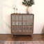 Buffet à buffet, armoire de rangement moderne de style Mid-Century avec portes et tablettes, armoire de style bohème en bois pour le salon