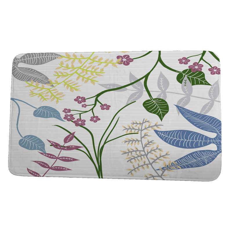 Tapis de bain Losoya, l 34 po x L 21 po, Gris