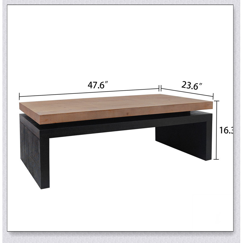 et table de salon en bois naturel et polyvalent Table basse à 2 niveaux Table de table en bois