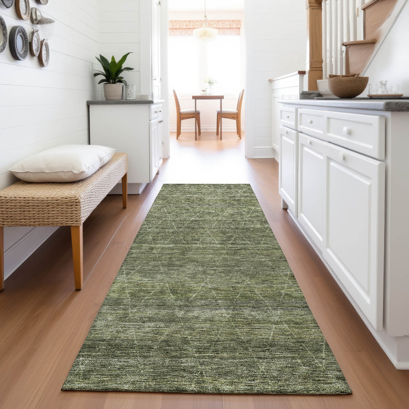 Premium Machine Washable Kent AMF1165 Geometric Rug, Runner 2'3" x 7'6"
