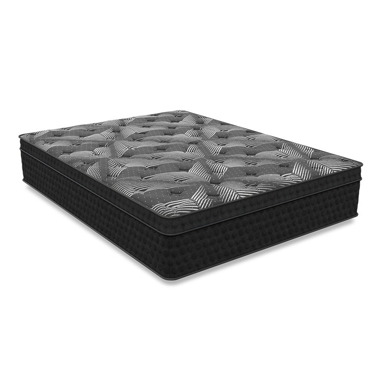 Dessus euro matelassé Airus, mousse à mémoire de forme rafraîchissante en cuivre hybride - sensation moyenne 14 po