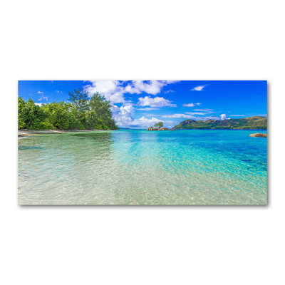 Seychelles Beach - No Frame Print on Canvas