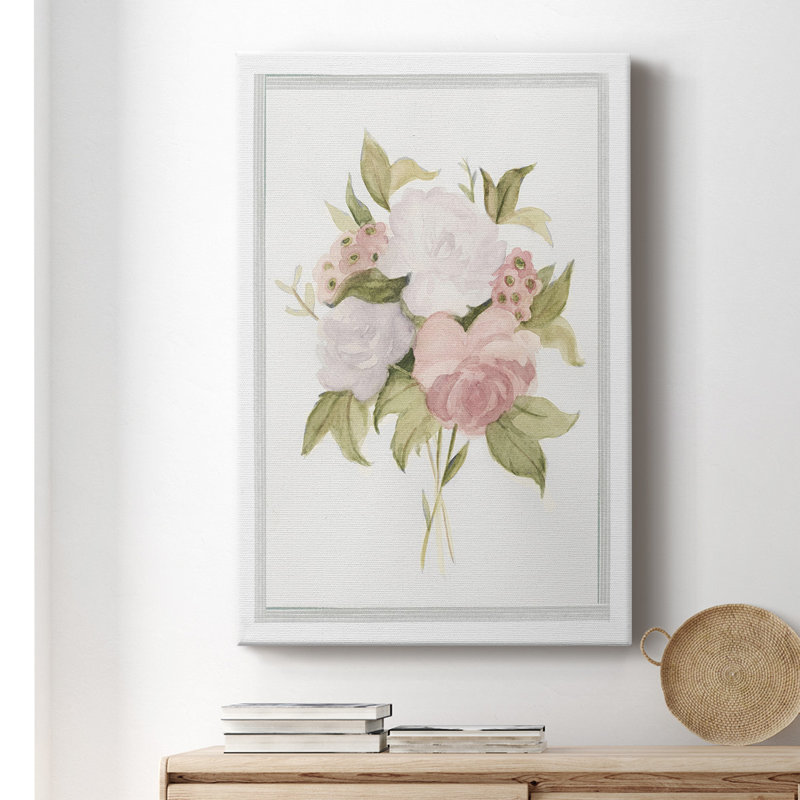 «AU CH Soft Bouquet I», peinture sur toile tendue, H 48 po x l 32 po x P 1 po
