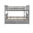 Full over Full Bunk Bed with Drawers and Ladder for Bedroom, Guest Room Furniture-Gray-1882800736