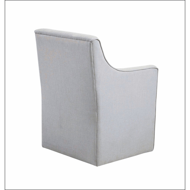 Grey Polyester Armchair with Rectangle Base Style