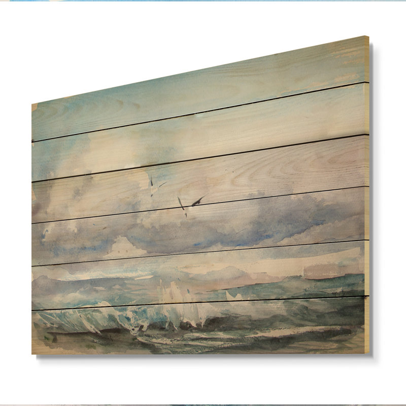 Paysage marin calme - Peinture marine calme - Peinture sur, H 8 po x l 12 po x P 1 po