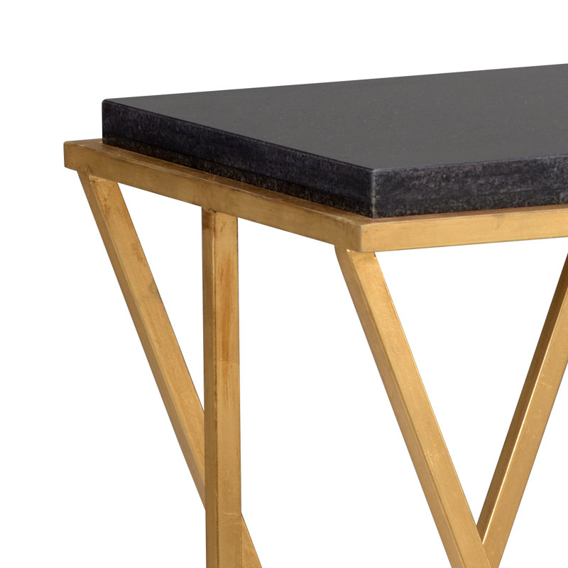 Malcolm Plant Stand, Gold/Black
