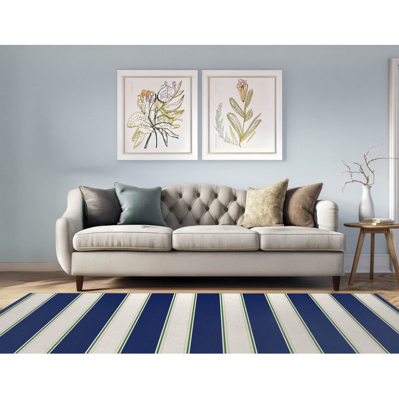 Tapis d'intérieur antidérapant à rayures Jonsson, Rectangle 4pi x 6 pi