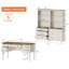 Ensemble de bureau 2 pièces, bureau de direction de 56 po et ensemble de 2 bibliothèques avec tiroirs-737812015