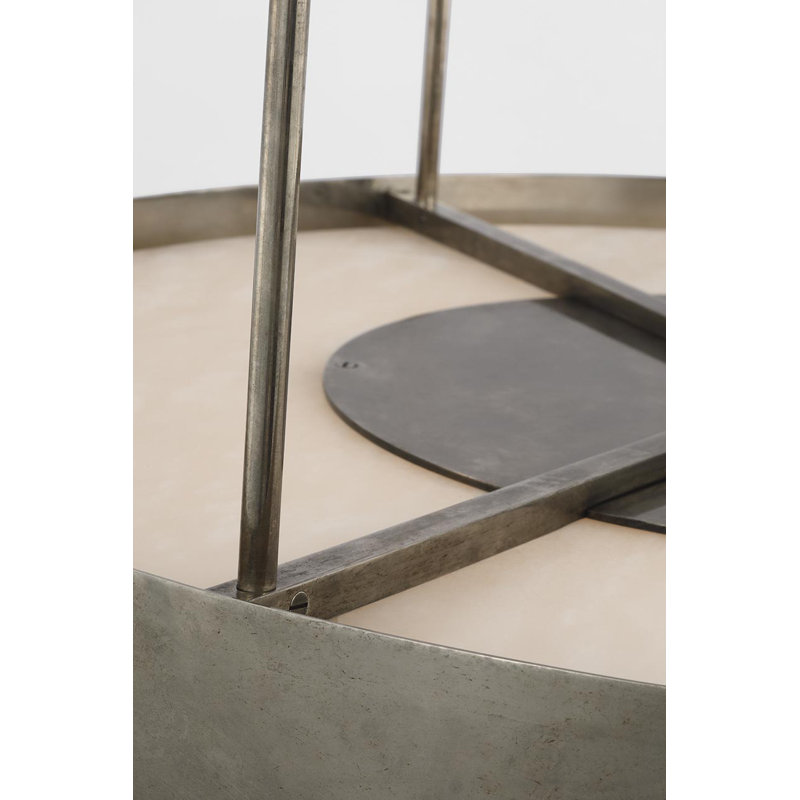 Anne-Marie Barton Armise 28" Drum Chandelier, Mottled Pewter