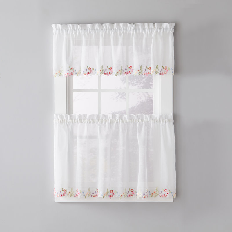 Brigit Floral Tailored Cafe Curtain