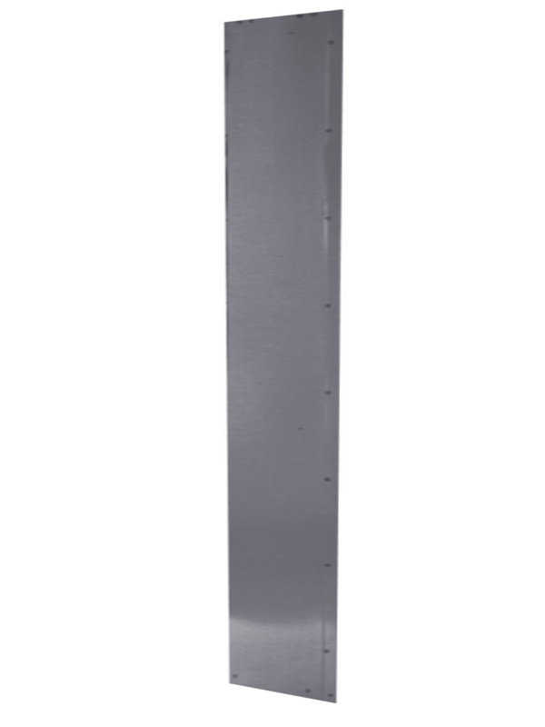 Panneau d'extrémité exposé universel de calibre 18, Gris foncé, P 15 po x H 60 po