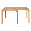 60" Natural Solid Wood Extendable Outdoor Dining Table