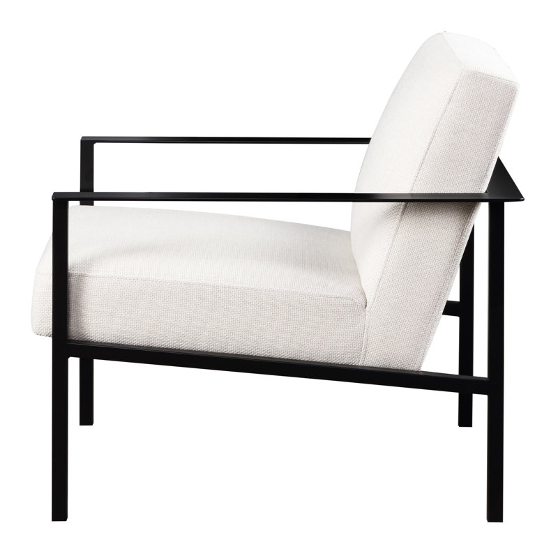 Élégante chaise avec dossier et base en tissu fixe moderne