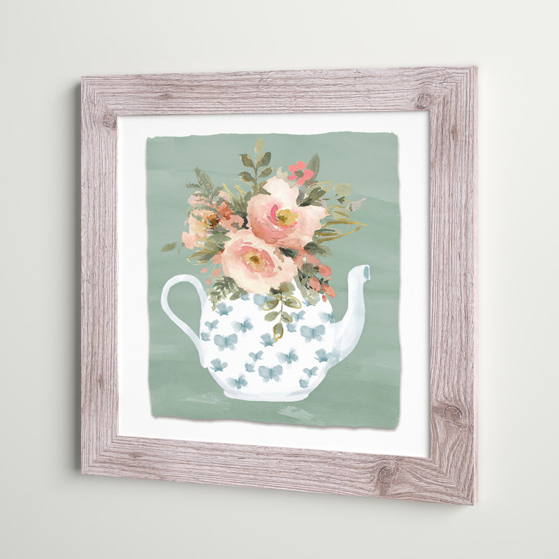 «Flower Teapot», reproduction encadrée, H 16 po x l 16 po x P 0,75 po