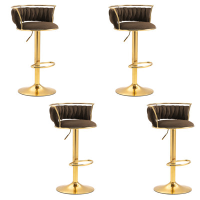 Christal Swivel Adjustable Height Bar Stool