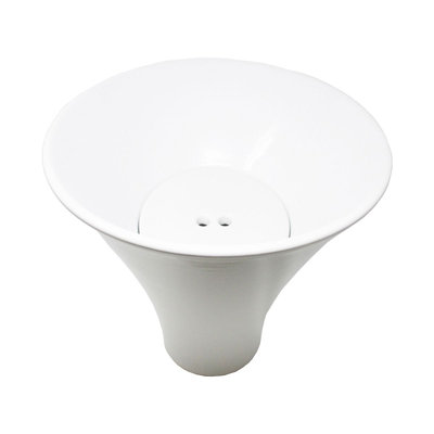 WS Bath Collections Deco 15.7'' Glossy White Ceramic Circular Bathroom Sink