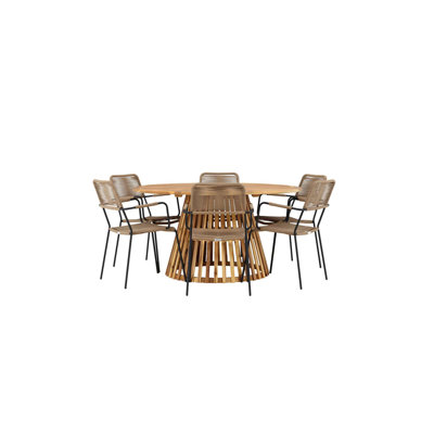 Ashtyn 6 - Person Patio Dining Set with Round Table