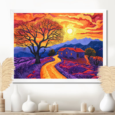 Décoration murale vibrante baobab dans un paysage africain III - Paysage africain