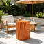 Table d'appoint cylindrique texturée en terre cuite MGO, table d'appoint pré-assemblée non assemblée, capacité de poids de 66 lb, tabouret multi-usage intérieur et extérieur pour le balcon du salon-1334009348-1334009371