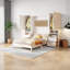 Lit escamotable moderne en MDF blanc pour la maison