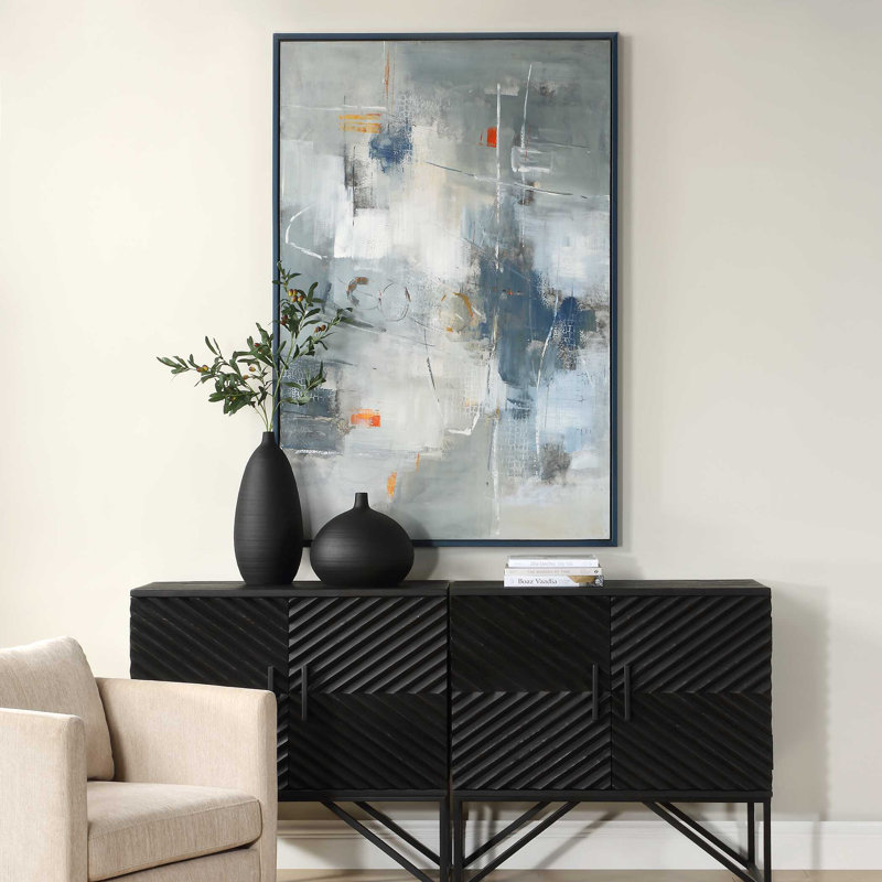 «Uttermost Blueprint», art moderne peint à la main