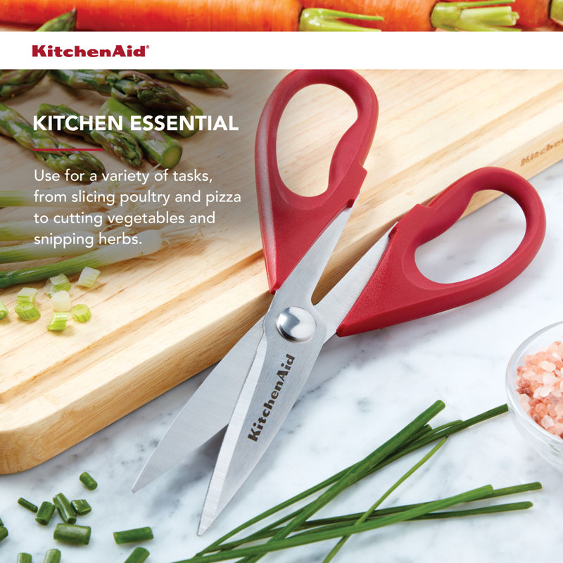 Kitchenaid All Purpose Shears With Protective Sheath, Black, Red