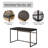 Home Office Desk, Black Marble-1962677592