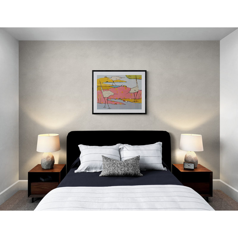 Salmon Marsh Print by Phyllis Adams, 24" H x 30" W, Black Framed Paper