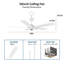 Ventilateur de plafond standard intelligent à 5 pales Gatha avec télécommande et ensemble d'éclairage inclus-581072868-581072864-581072876