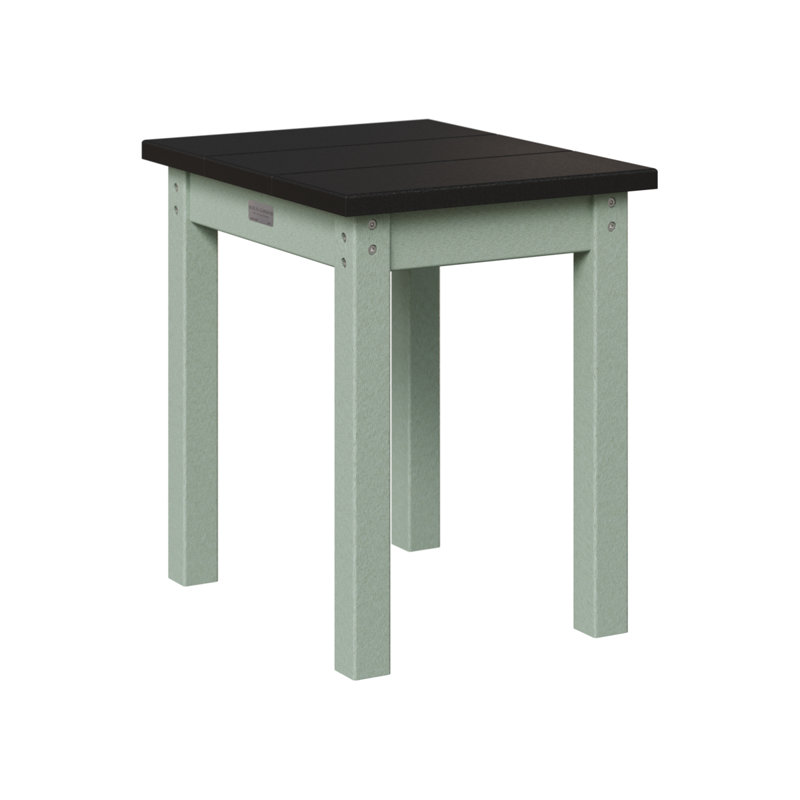 Berlin Gardens Economy End Table, Black, Seafoam