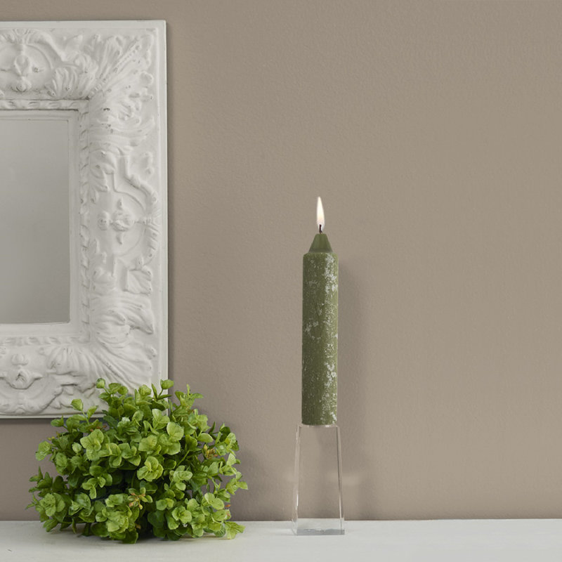 Bougie Timberline Collenette, H 9 po x l 1,25 po x P 1,25 po, Olive foncé