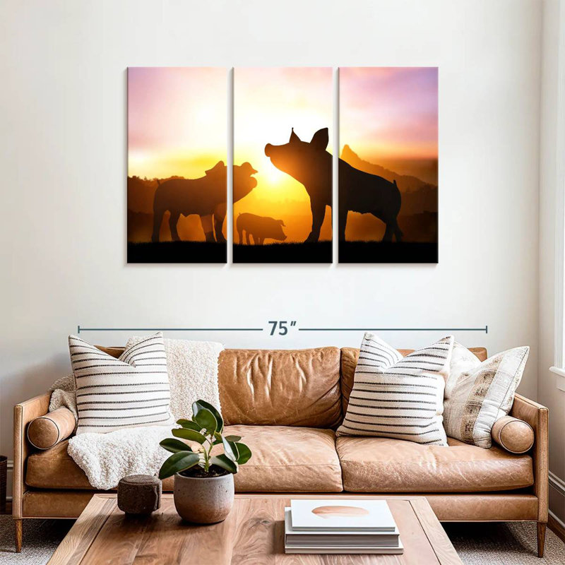 Brampt Pig Silhouettes, 36" H x 57" W