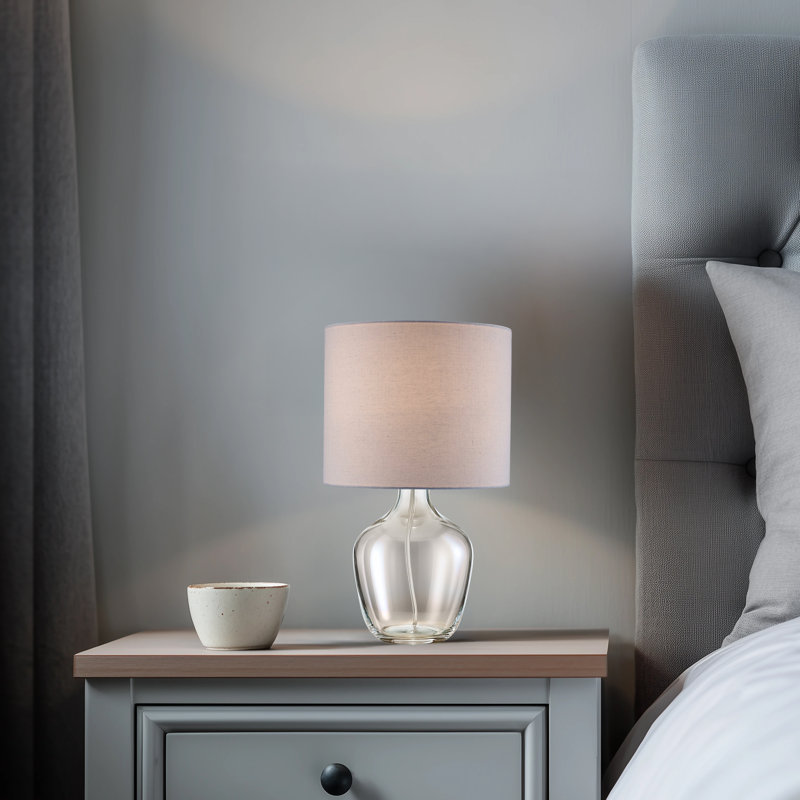 Aven 1 - Light Drum Bowl Table Lamp, 21"H x 12"W x 12"D
