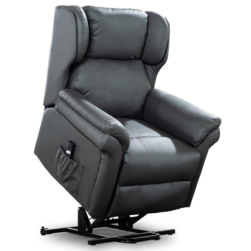 Shropshire 88cm Wide Lift Assist Wing Chair Recliner, Slate