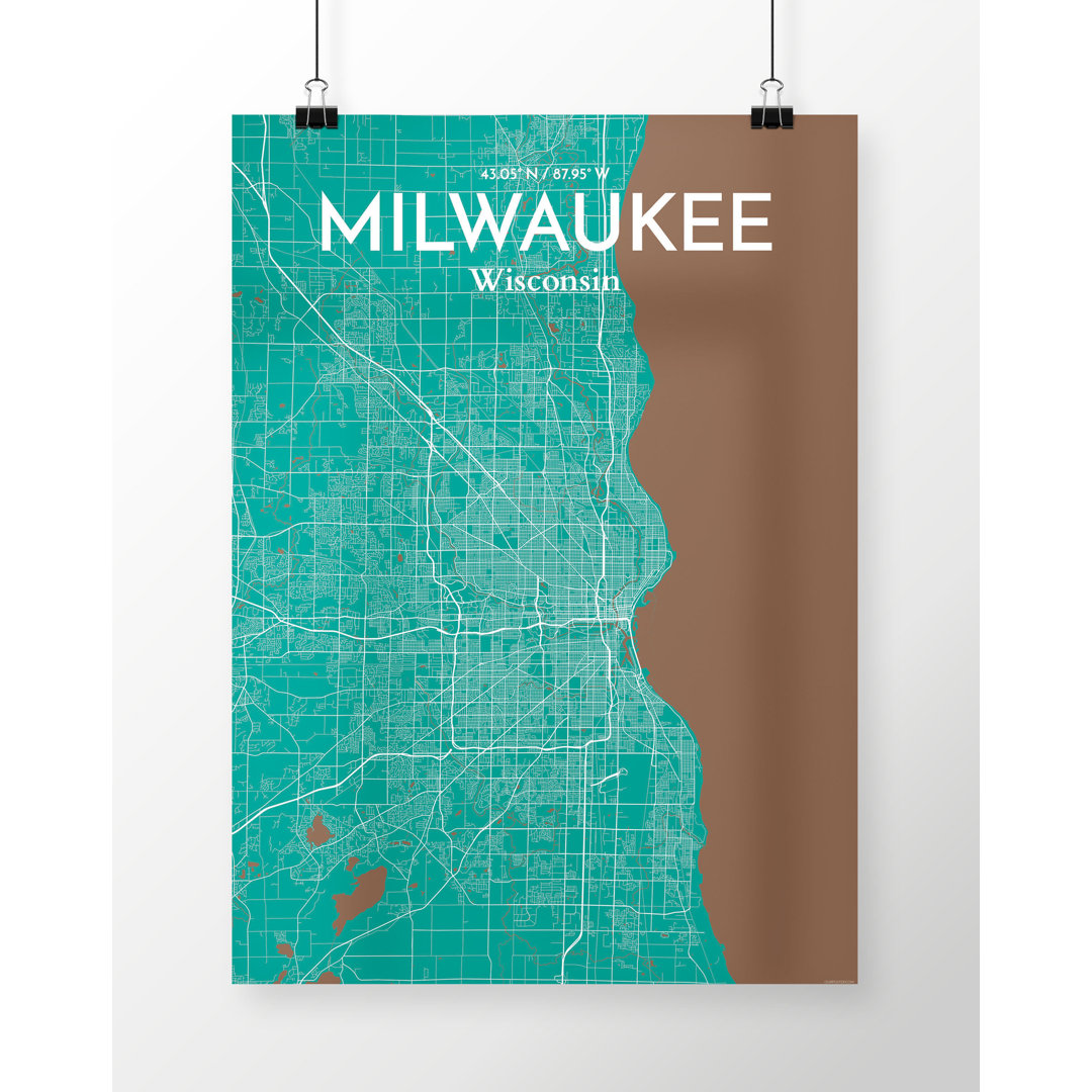 Milwaukee City Map - No Frame Print